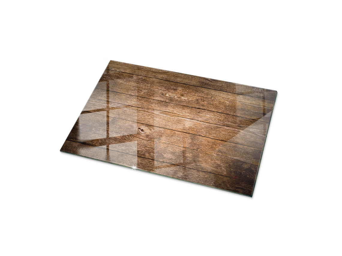 Tampo De Mesa Retangular Espelharte (100x70 Cm - A Estrutura Das Tábuas De Madeira - Marrom)