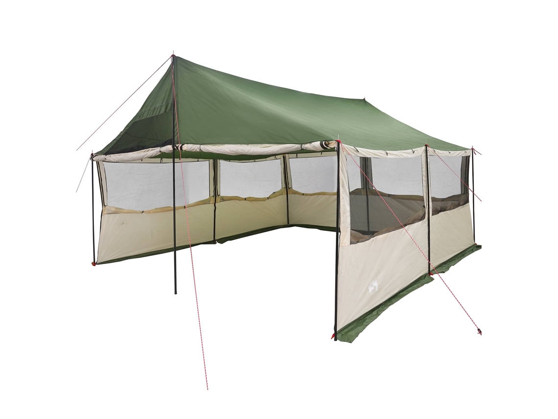 Conjunto 1.0 Abrigo De Camping Vidaxl Verde Poliéster (450 X 400 X 265 Cm)