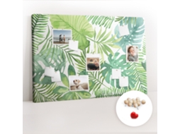 Lousa De Cortiça Folhas Tropicais Para O Corredor Espelharte (120x80 Cm)