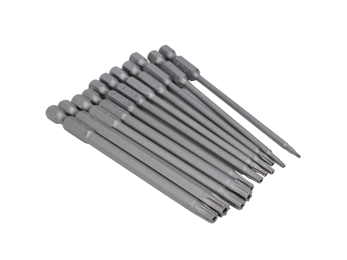 Conjunto De 11 Bits De Parafusadeira Pentalobe Oca Para Acessórios De Furadeira Elétrica 75mm