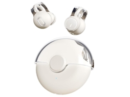 Fones de Ouvido Sem Fio Bluetooth 5.3, Clipe de Orelha Tws, Condução Óssea, 360 ° Acs, Som Esportivo, Fone de Ouvido com Microfone JIAPEI (branco)