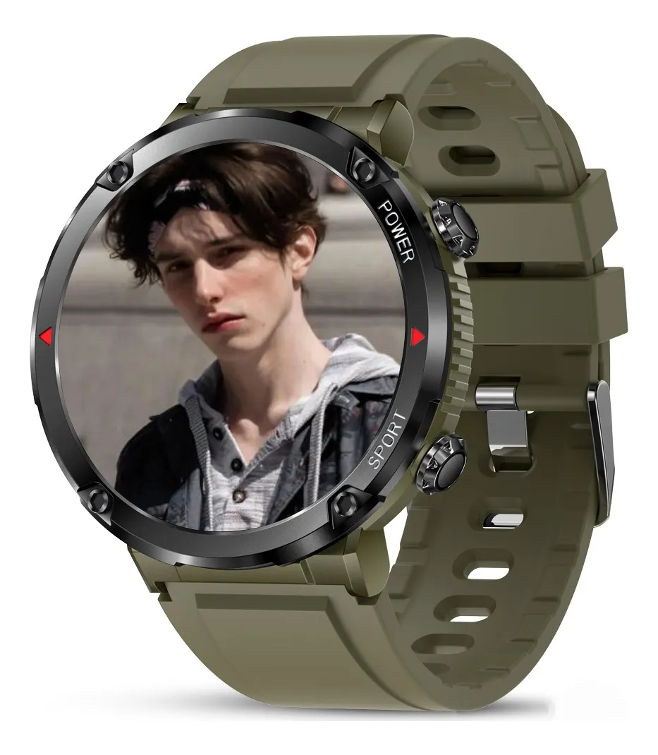 Relógio inteligente masculino Vayotoy de 16 polegadas com Bluetooth e chamada