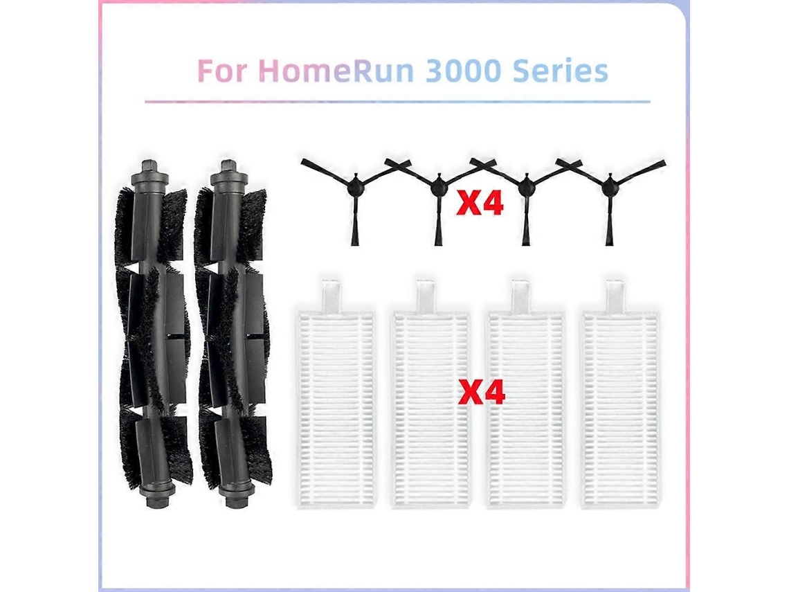For Homerun 2000/3000 Series, Rv30/rv30 Plus / Rv10/rv10 Plus Parts Main Roller Side Brush Filter