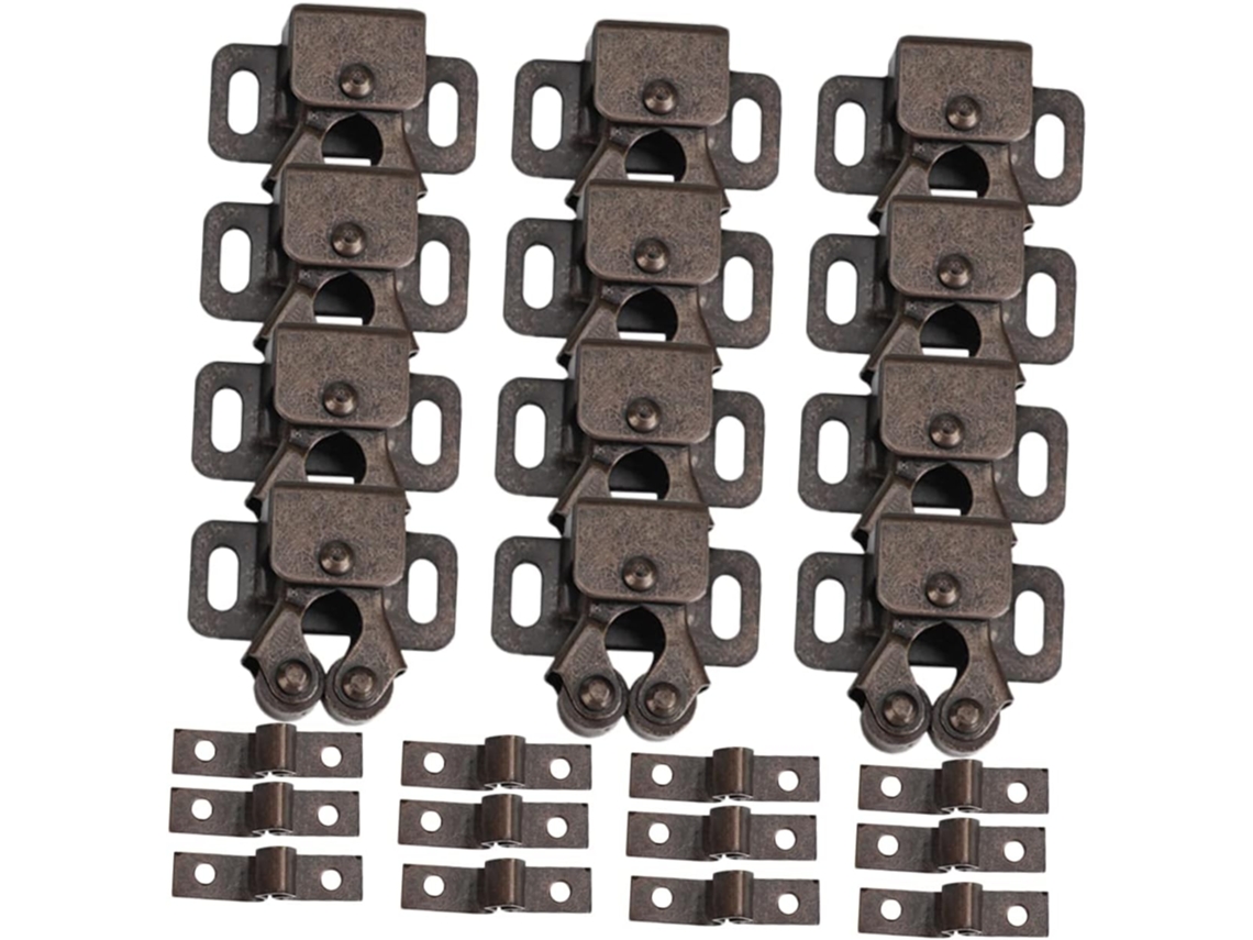 Conjunto De 20 Fechos Cobre Armários E Portas Angooily Com Mola Dupla Roletes Manter A Porta Aberta, Ideais