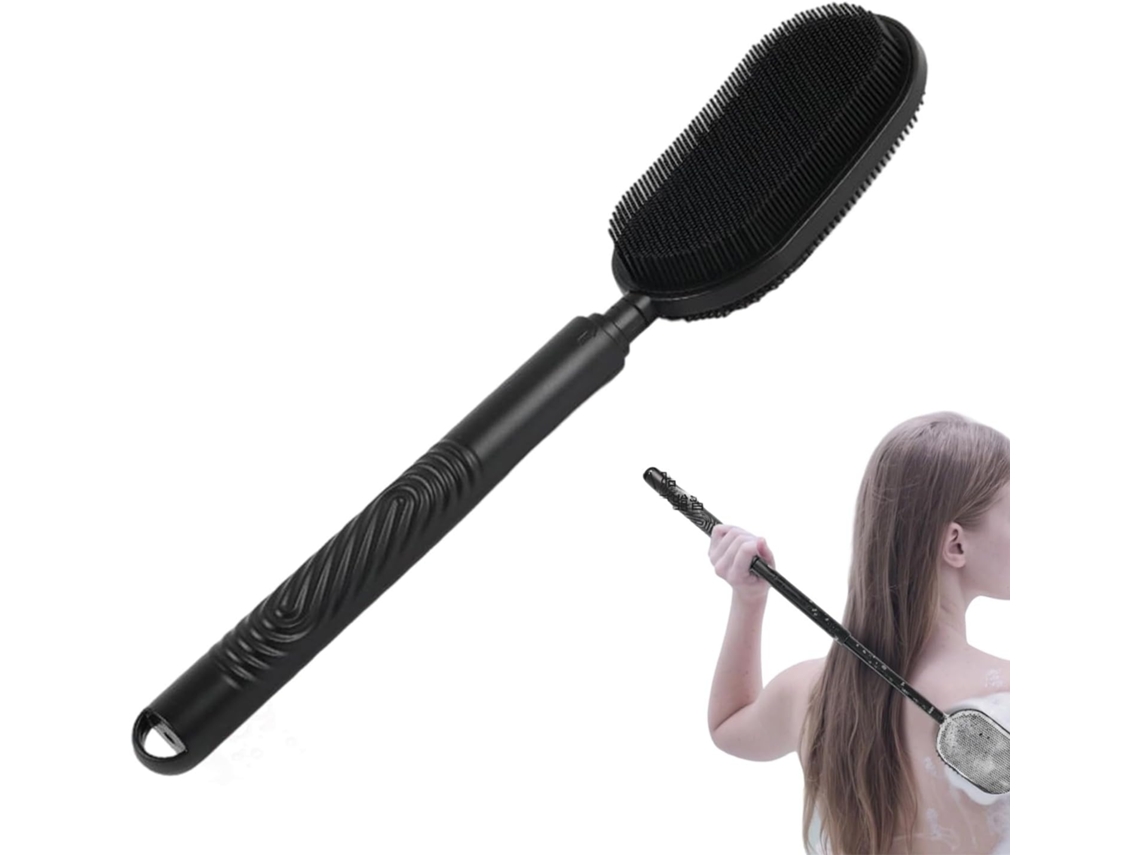 Lurelia Escova De Banho Para Bebé De Cuidado Corporal, Silicone Macio, Cabo Longo E Portátil
