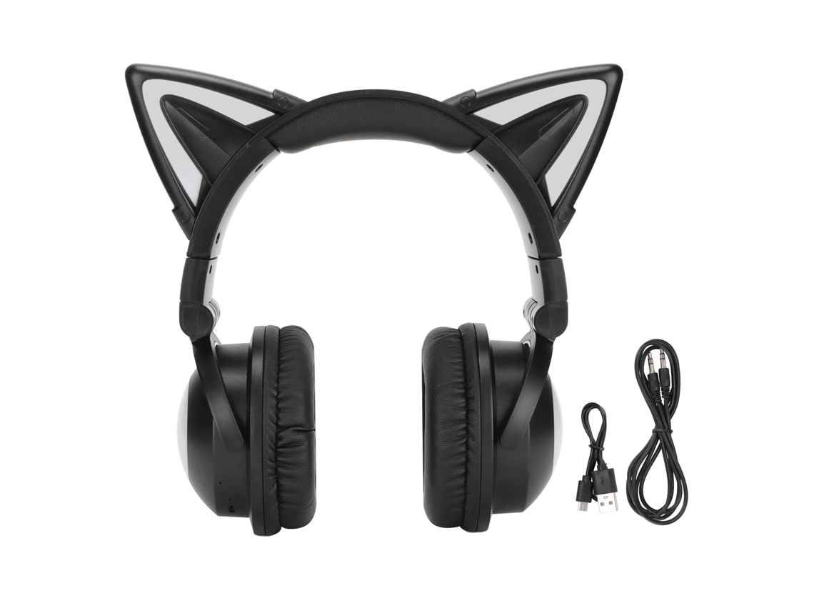 FONE Mali Bluetooth Orelhas de Gato, Estéreo, Microfone, Led, Meninas, Crianças