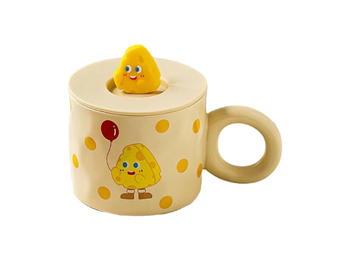 Caneca de Panda de 450Ml Caneca de Silicone de Alto Valor com Tampa Caneca de Cerâmica para Meninas NEVEANCE