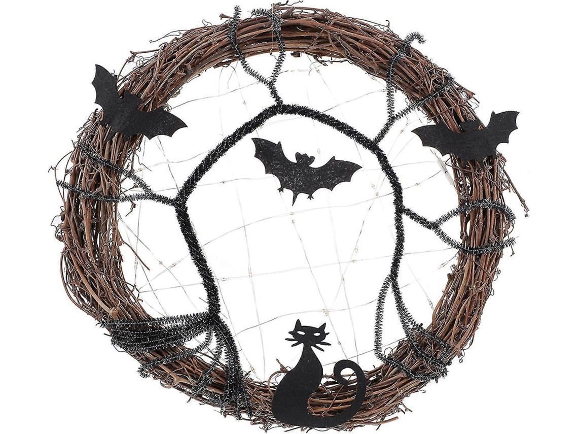 Guirlanda De Halloween Com Morcegos, Decoração Elegante Para Porta. Ly Ebike
