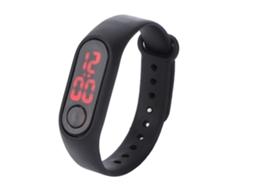 Relógio Inteligente Pulseira Digital Luminoso Eletrônico Moda Preto