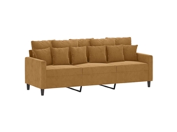 3-seater Sofa, 3-seater Sofas Vidaxl Marrom Veludo (n/a)