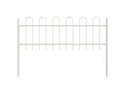 Painel De Cerca De Jardim De Aço Moderno Vidaxl Branco (170 X 60 Cm)