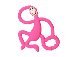 Mali brinquedo Mordedor de Silicone para Bebê Forma de Macaco Rosa Fácil de Manter