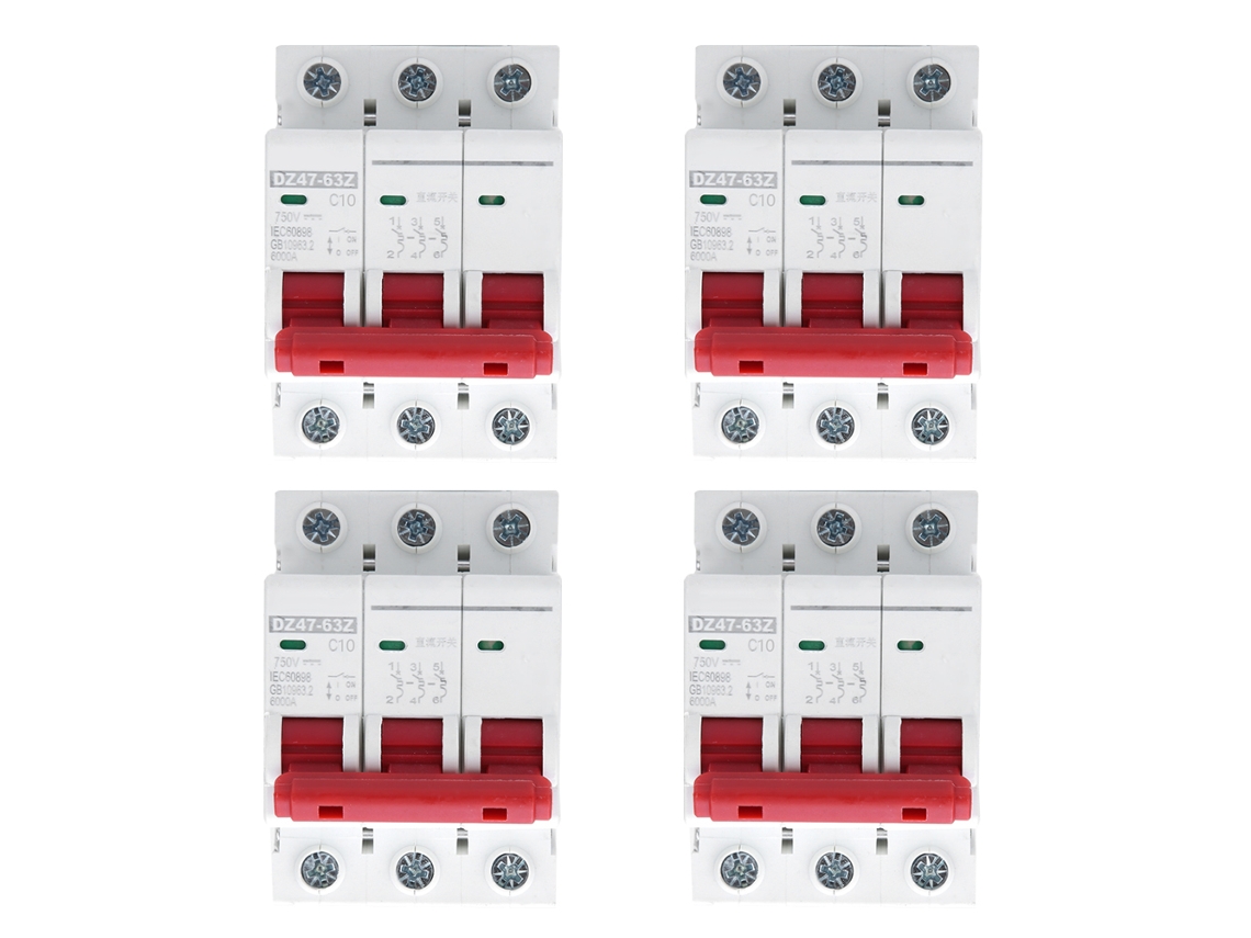 CONJUNTO DE 4 INTERRUPTORES MINIATURA DZ47 63Z HKJ