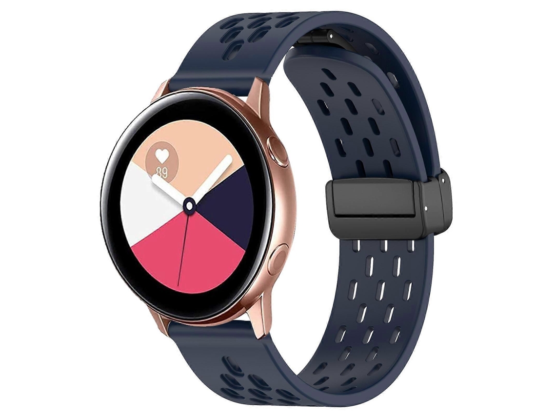 Pulseira De Silicone Dobrável De 20 Mm Com Fecho Magnético
