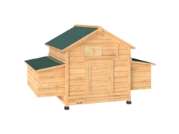 Galinheiro externo 2,8x3,4x1,9 m, impermeável, com cobertura Oxford UV, para 10-16 galinhas, prata