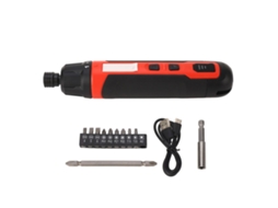 Mini chave de fenda elétrica recarregável de 360 rpm com 6 configurações de torque e rotação para frente e para trás.