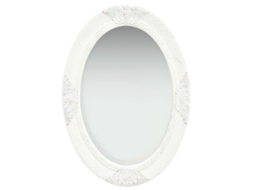 Vidaxl Espelho De Parede Estilo Barroco 50x70 Cm Branco