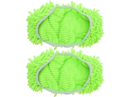 Panos De Esfregão Reutilizáveis Em Chenille Verde Claro, 2 Unidades,