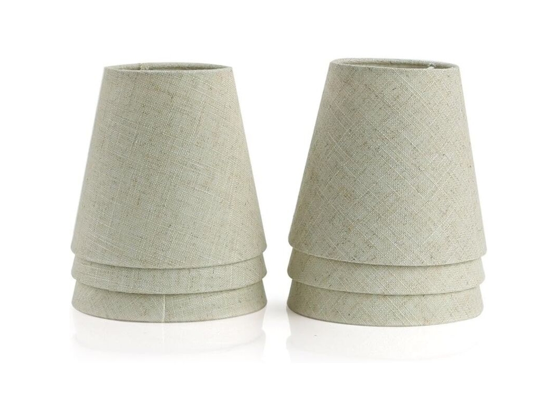 Lustre De Cristal Para Parede, Luminária Pendente Com Cúpula Tecido (conjunto 6, Bege)-aquaforge