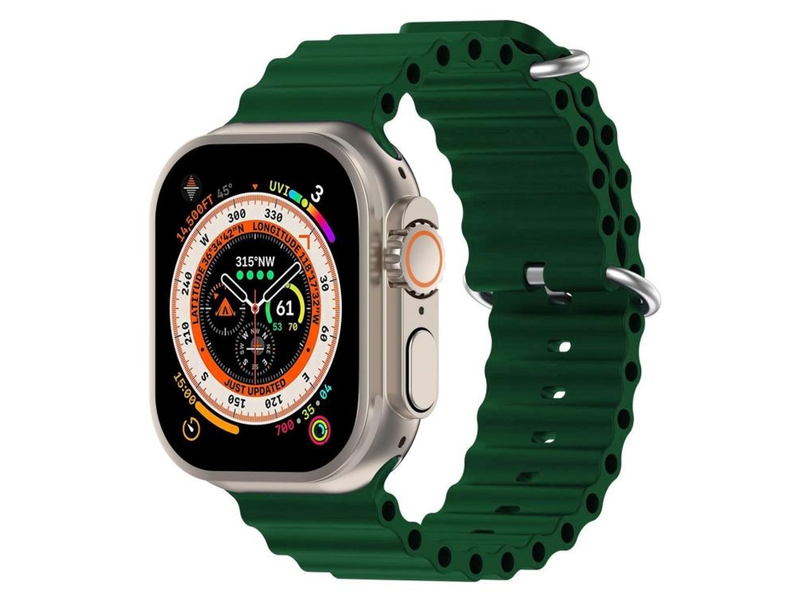 Pulseira de silicone verde-marinho Csyy (compatível com Apple Watch de 38 mm)