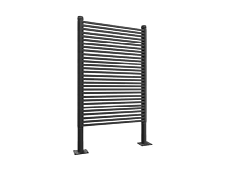 Painel de privacidade externo Frankystar Linea 90,5 x 193 cm em metal preto e resina