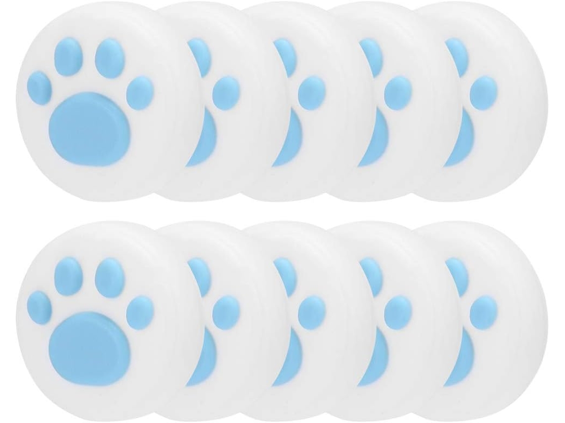 Conjunto De 10 Protetores Polegar Em Formato Pata Gato Para Joystick Rocker, Capas De Silicone Macio Com Design