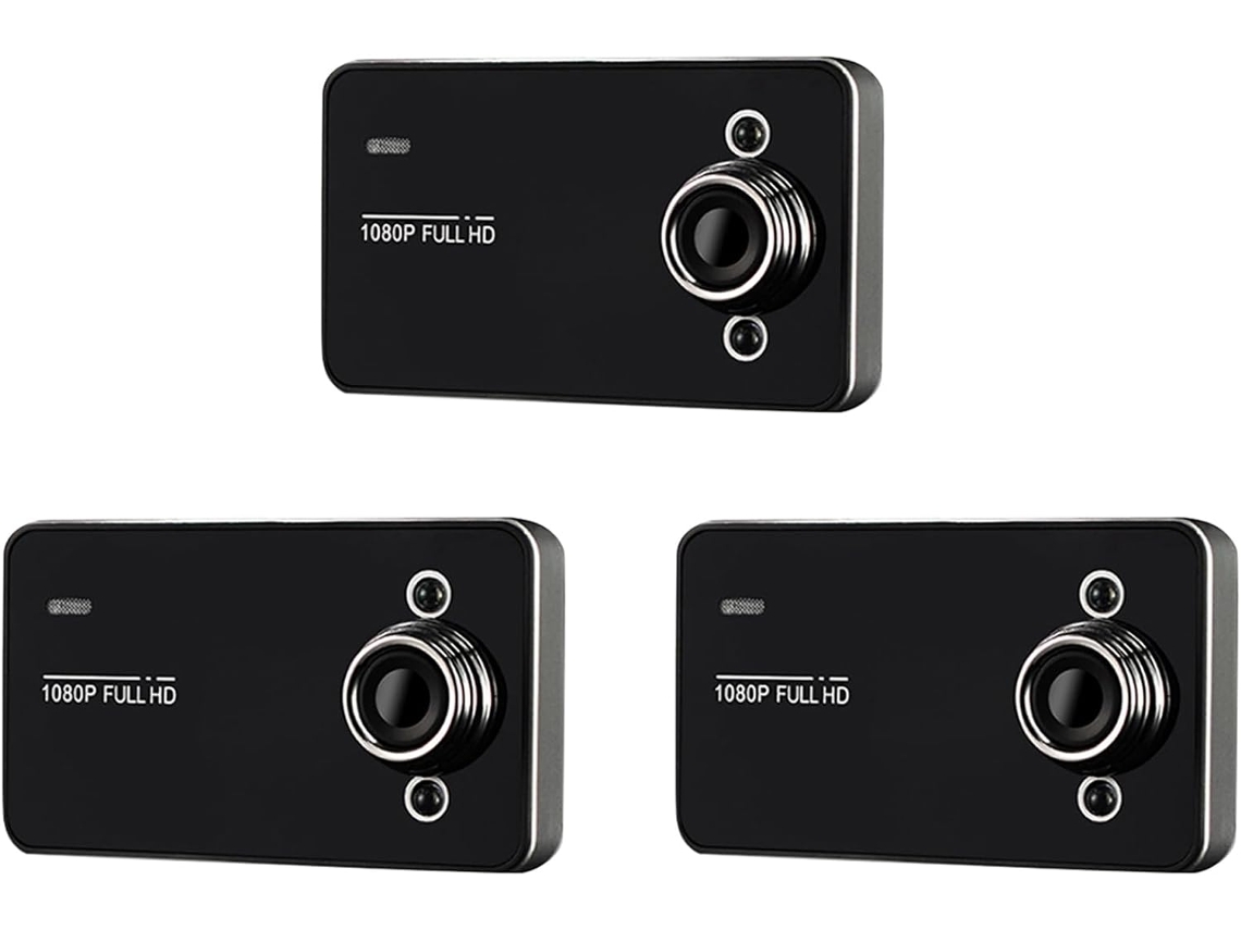 Kit com 3 Câmeras Veiculares Dvr de 2,2 Polegadas com Gravação Full Hd 1080p SFUSHOS