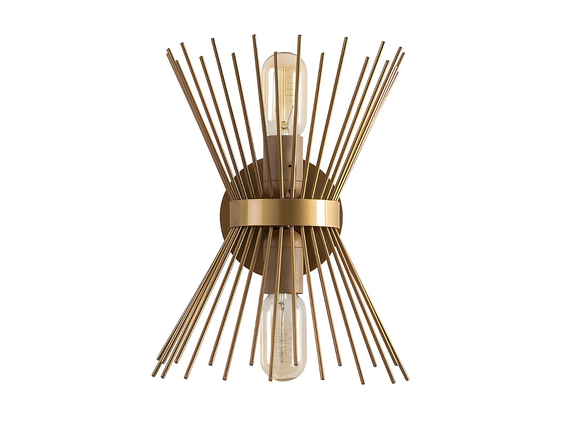 Aplique de Parede OZAIA Kirpi (Dourado - Metal - 23x16x33 cm)