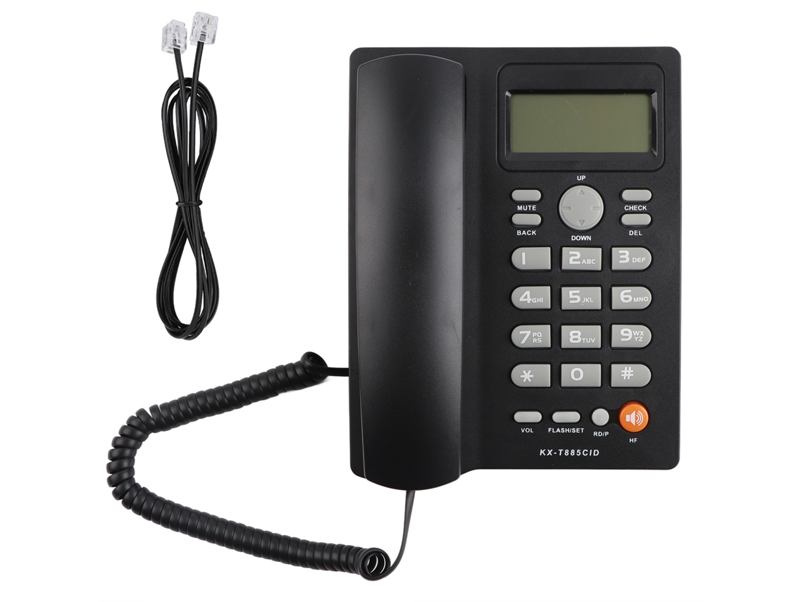 Aetheria telefone Fixo com Id Chamada e Chamada Hands free para Casa Escritório Hotel Preto