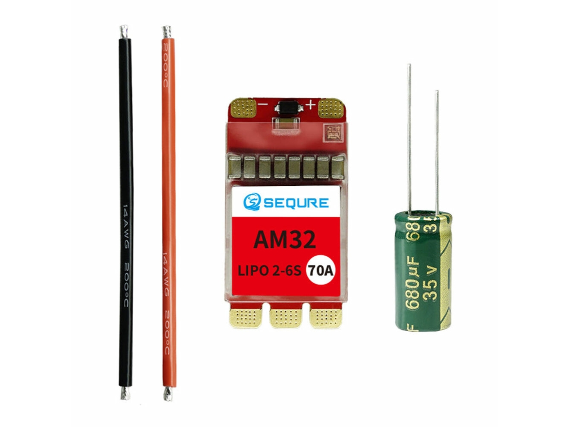 com Bec Versão Sequre 2670 Esc Brushless 2 6s 70a Am32 Pwm 128khz P/ Drones Fpv Multi eixos Asa Fixa Barcos Veículos Escalada Carros Rc Peças MDUG