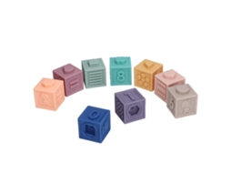 Mali blocos Macios de Silicone para Bebês Brinquedos Educativos de Montagem Sensorial Crib Toys