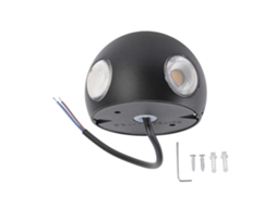 2026 sconce de Pared Bola 12w 4cob Aluminio Lámpara de Pared Led Impermeable para Pasillo Exterior Con Iluminación Cuadrilateral