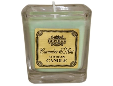 Velas de Cera de Soja Pepino e Hortelã 6.5X6.5X7.5 Cm