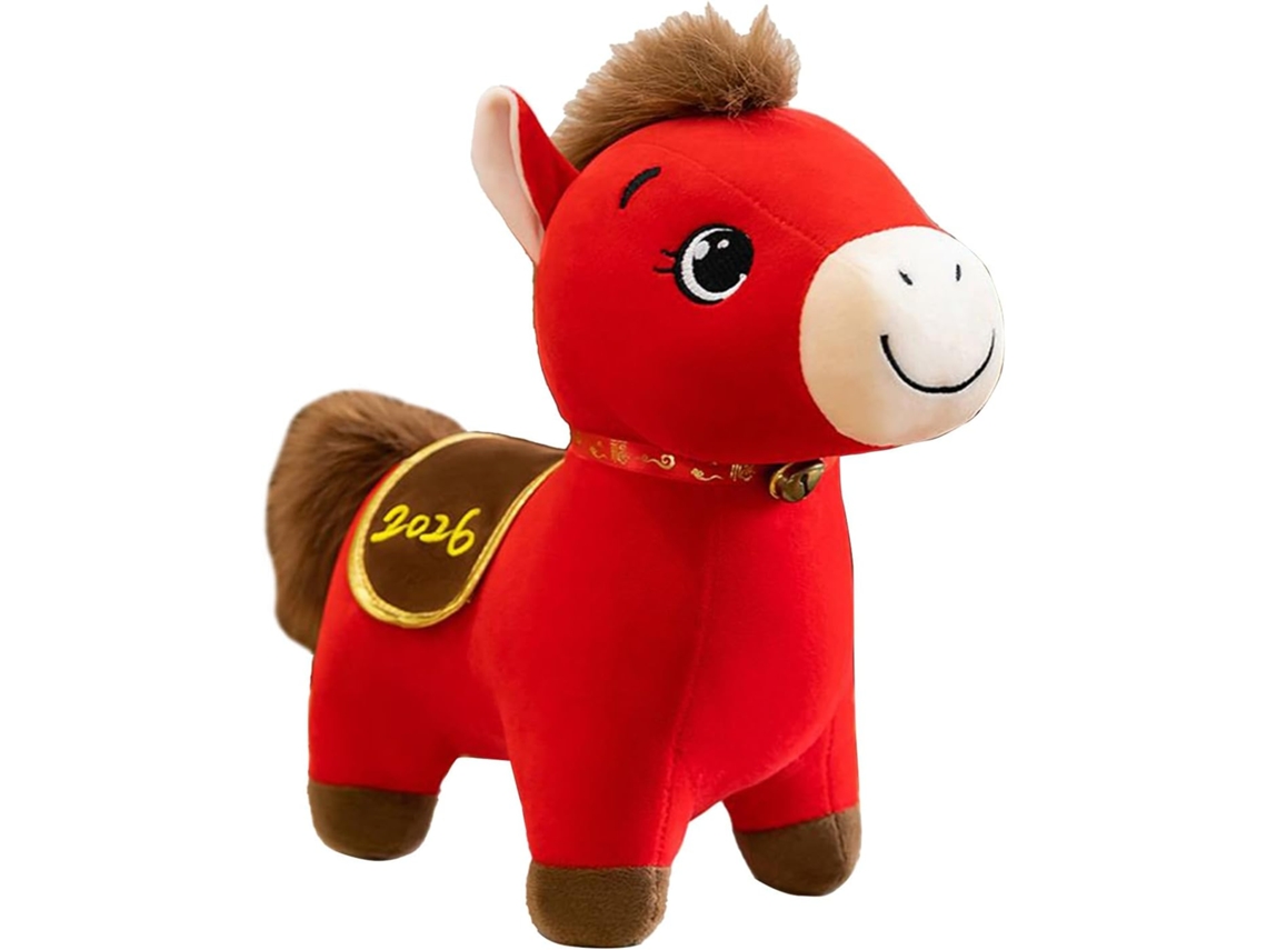 Pelúcia Macia Tradicional Cavalo para Abraçar, Boneco Festivo 2026