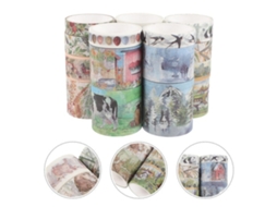 Fita Adesiva Washi, Caixa Decorativa Washi Scrapbooking E Cadernos Artesanato
