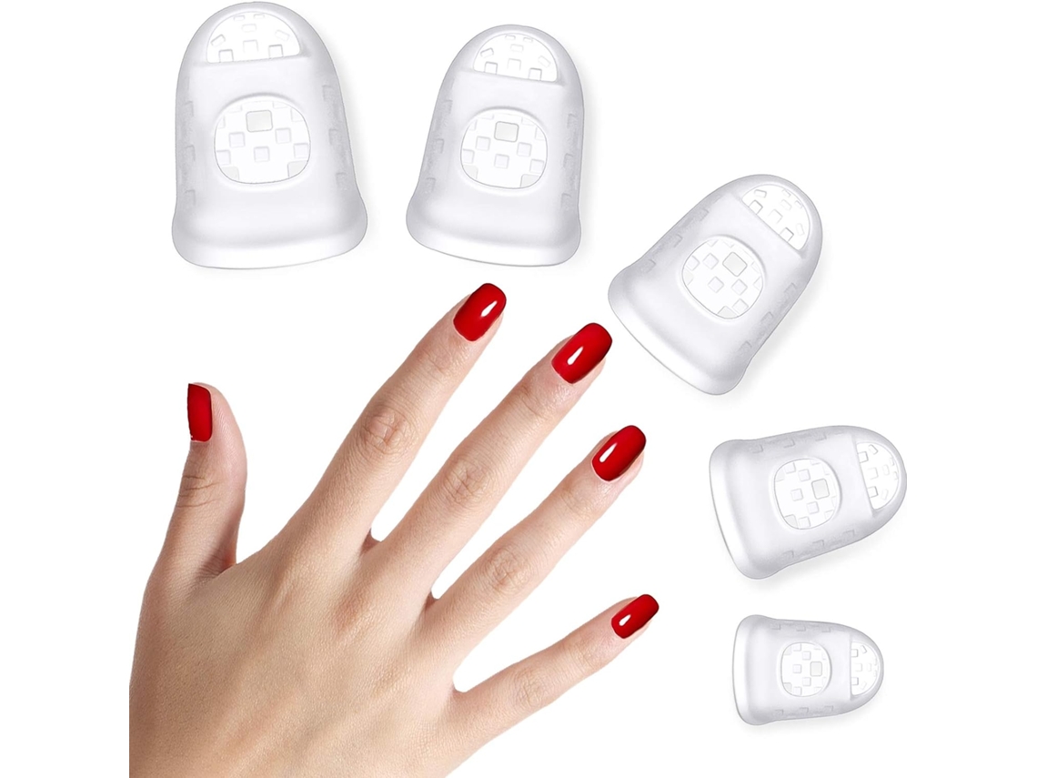 Conjunto de 8 Protetores de Dedo para Guitarra, Feitos de Silicone Antiderrapante AQUAFORGE