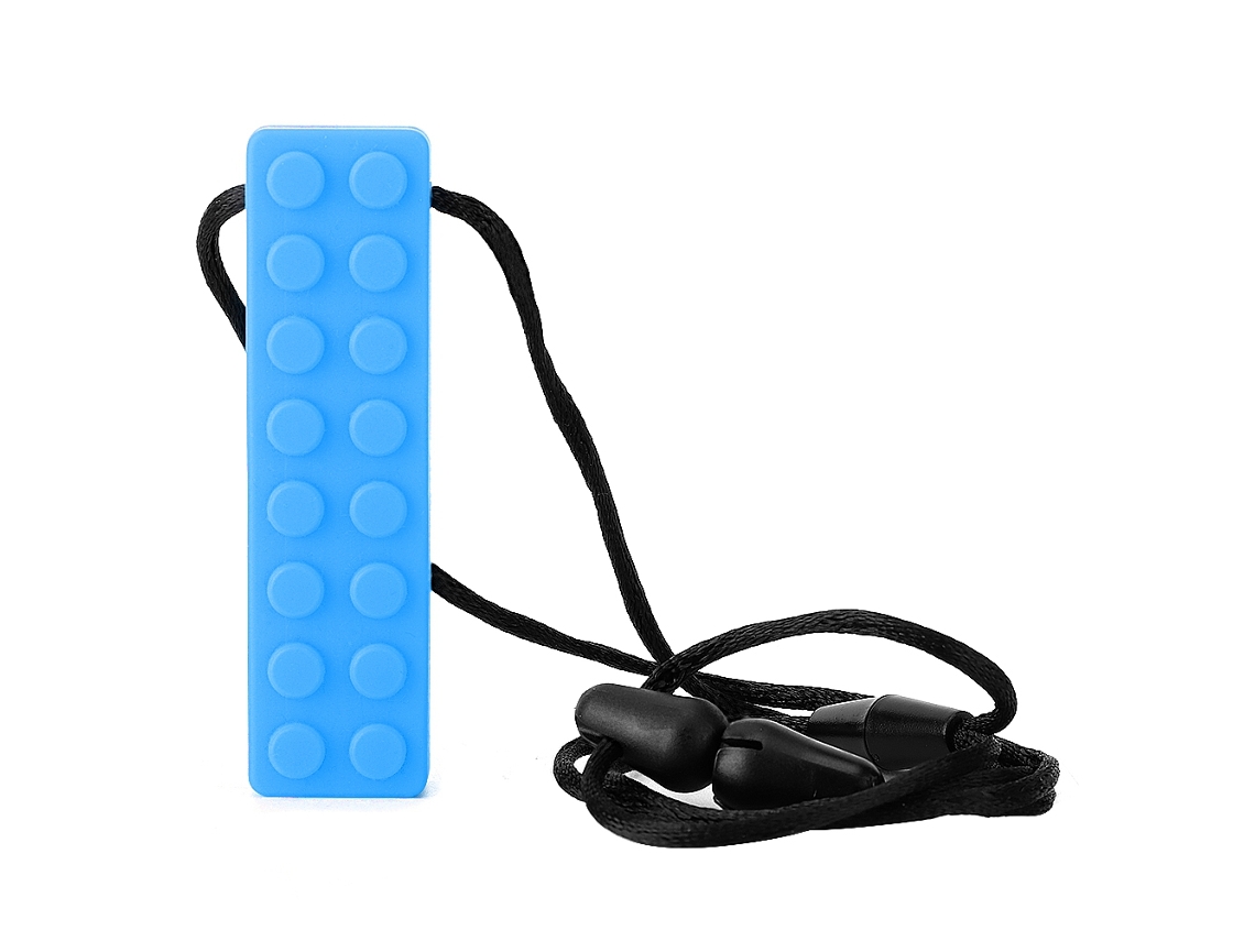 Primerox colar Mordedor de Silicone para Crianças com Autismo Tdah Sensorial Azul