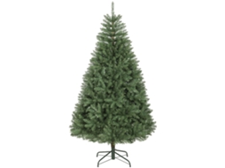 Árvore De Natal Artificial De 180 Cm Com Galhos Articulados E Base Metálica Dobrável, Verde.