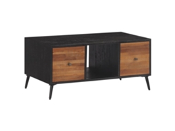 Vidaxl Mesa De Centro 90x50x41 Cm Teca Recuperada Maciça