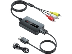 Conversor Adaptador Composto Cvbs Av 1080p Hdmi Para Rca Com Cabos Hdmi E Rca Incluídos Compatível Com Ps2, Xbox, Wii Pal/ntsc, Plug Play Yizhood