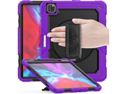 Capa Para Ipad Pro 13 2025/2024 13 Polegadas À Prova De Choque,com Suporte E Alça De Ombroroxa + Preta
