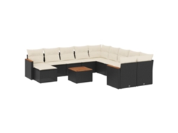 Garden Sofa Set, Garden Sofa Sets Vidaxl Preto Rattan / Vime (n/a)