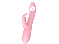 Vibrador Fêmea Telescópico de Coelho com Motor Duplo de 10 Velocidades Rosa ENZONS