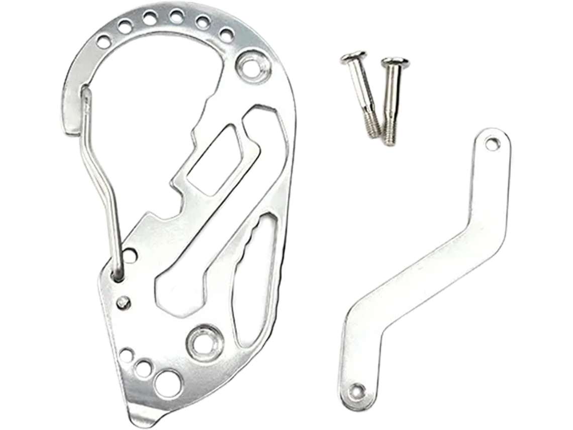 Conjunto de 2 mosquetões leves e duráveis para escalada, com trava.