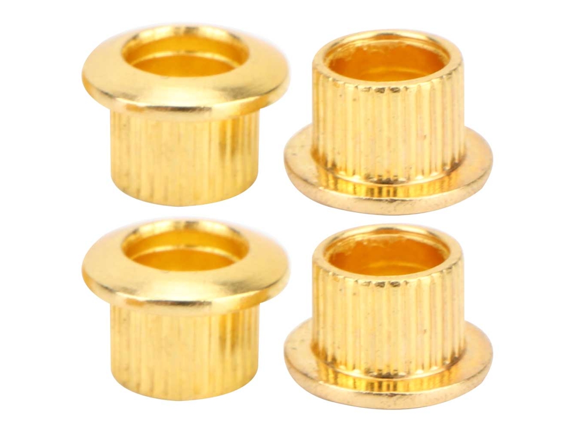 Afinador de Cordas para Ukulele 2l 2r Dourado com Trava e Botões Brancos AQUAFORGE