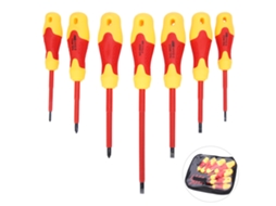 Conjunto de 7 chaves de fenda isoladas aço cromo vanádio cabeça magnética para reparo elétrico S/MARCA