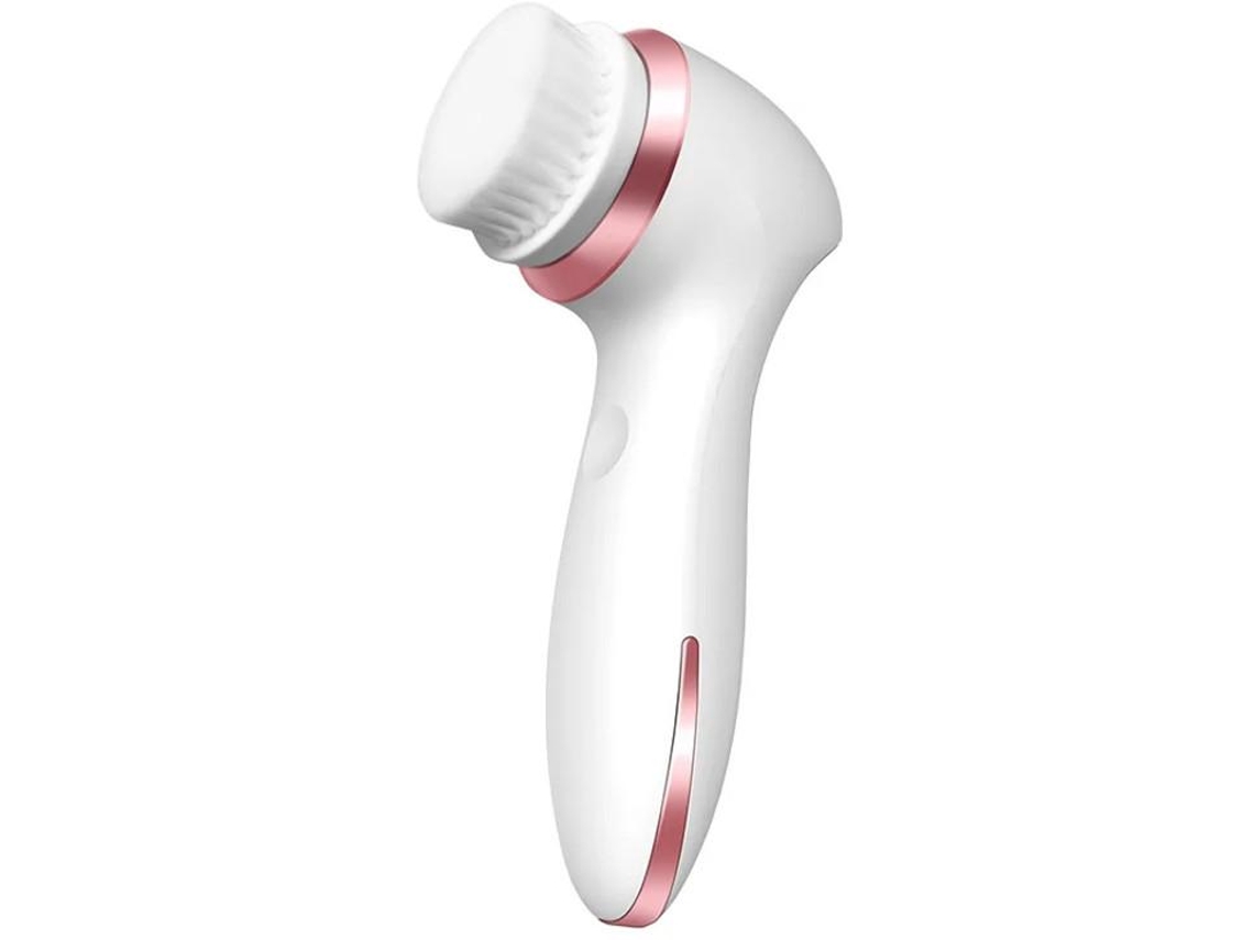 Escova De Limpeza Elétrica Ipx 7 À Prova Dágua 3 Cabeças De Escova Para Limpeza Profunda E Massagem De Pele Rosa Yizhood