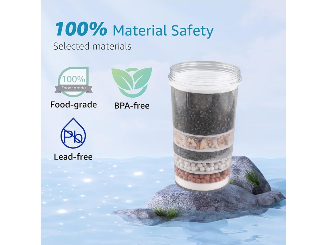 Water Filter Pure Water Filter Replacement (6 Layer Combination Filter, Faucet Mount Filtration) Eoocoo