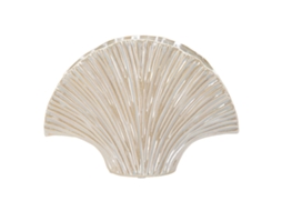 Vaso decorativo Mf851, cerâmica, branco, 27 x 8 x 19 cm, Epikasa