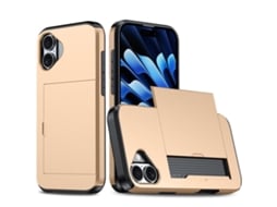 Capa Protetora À Prova De Choque Para Iphone 17 - Compartimento Para Cartão